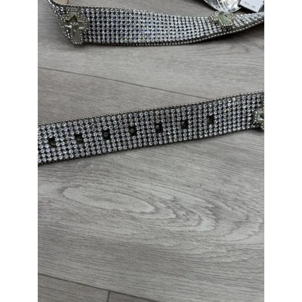 Nocona Rhinestone Western Belt Cross Embellishments New Large